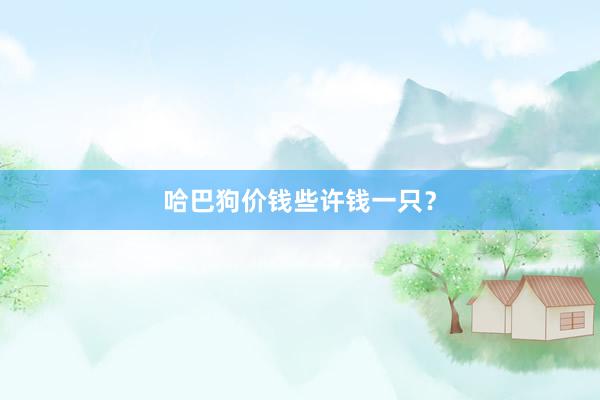 哈巴狗价钱些许钱一只？