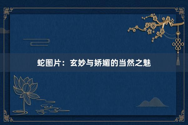 蛇图片：玄妙与娇媚的当然之魅